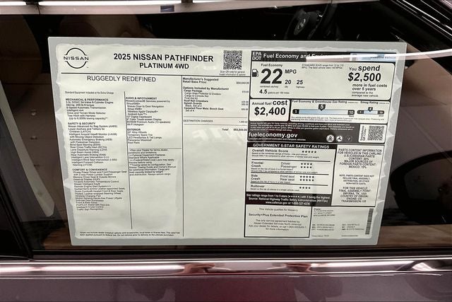 2025 Nissan Pathfinder Platinum 4WD - Cargo Package