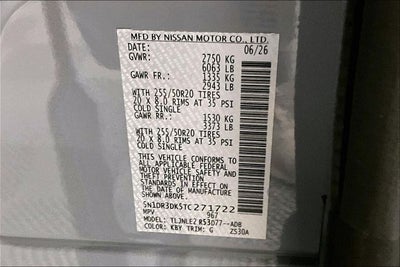 2026 Nissan Pathfinder Platinum 4WD - Captain Chairs, Accent, Cargo, Lighting Pkgs