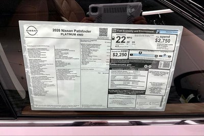 2026 Nissan Pathfinder Platinum 4WD - Lighting, Accent, Captain Chairs, Cargo Pkgs