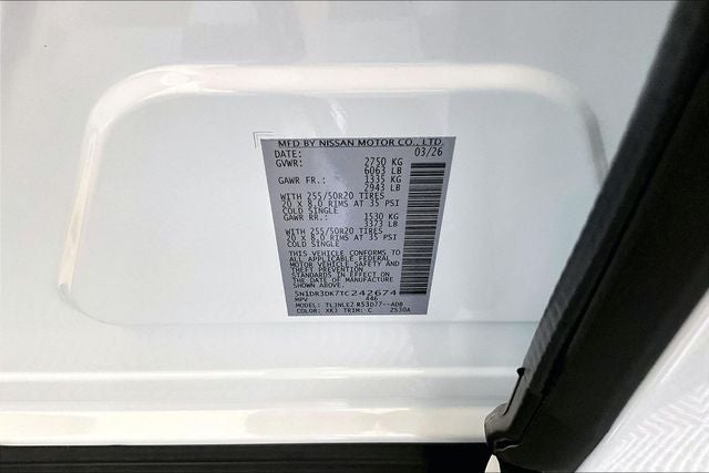 2026 Nissan Pathfinder Platinum 4WD - Captain Chairs - Accent, Cargo Pkgs