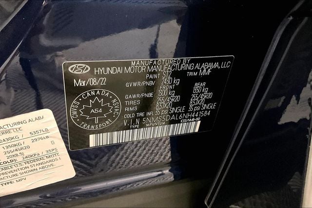 2022 Hyundai Santa Fe Calligraphy AWD-Pano Roof-Adaptive Cruise-Htd/Cooled Leather