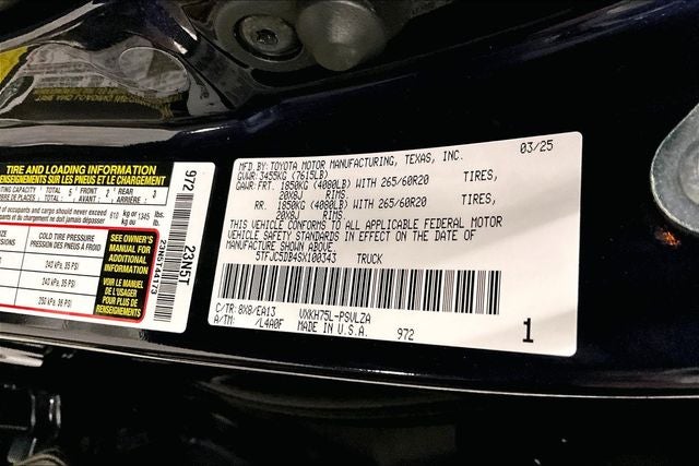 2025 Toyota Tundra Hybrid Limited 4x4 - Pano Roof - Htd/Cooled Leather