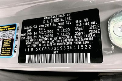 2025 Kia Telluride SX X-Line AWD - Dual Moonroof - Htd/Cooled Leather