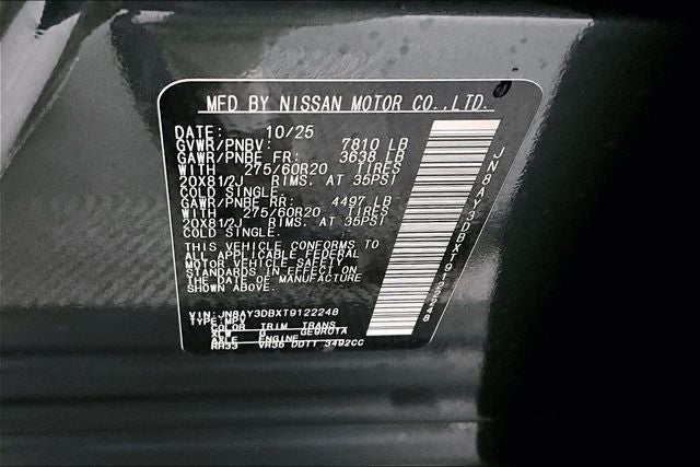 2026 Nissan Armada PRO-4X 4WD - Premium Pkg with Captain Chairs