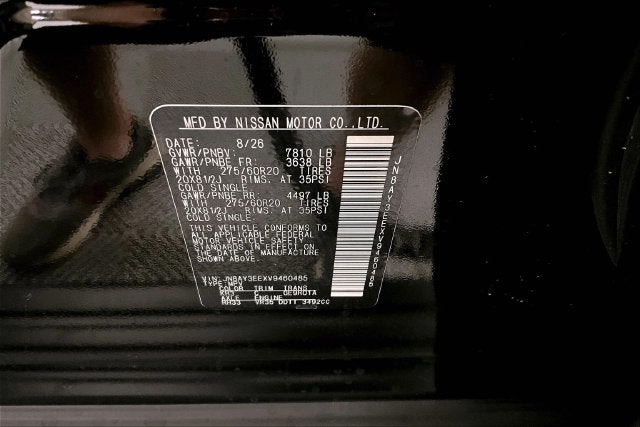 2027 Nissan Armada SL 4WD - Split Bench Seat Package
