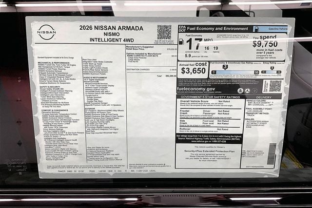 2026 Nissan Armada NISMO 4WD