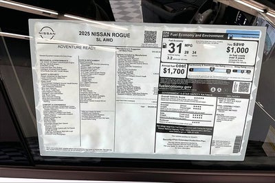 2025 Nissan Rogue SL AWD - Premium and Tech Packages