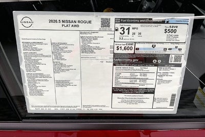 2026 Nissan Rogue Platinum AWD - Premium Package