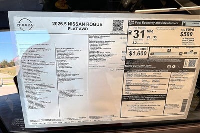 2026 Nissan Rogue Platinum AWD - Premium Package