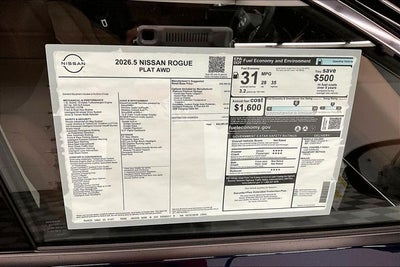 2026 Nissan Rogue Platinum AWD - Premium Package