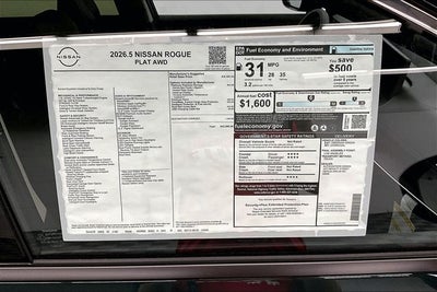 2026 Nissan Rogue Platinum AWD - Premium Package