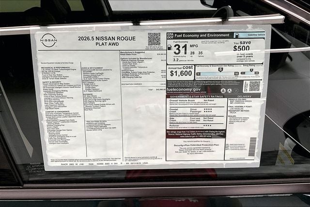 2026 Nissan Rogue Platinum AWD - Premium Package