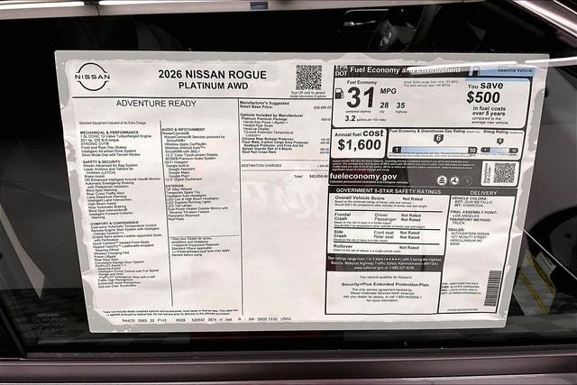 2026 Nissan Rogue Platinum AWD - Premium Package