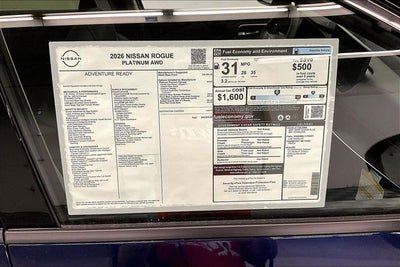 2026 Nissan Rogue Platinum AWD - Premium Package
