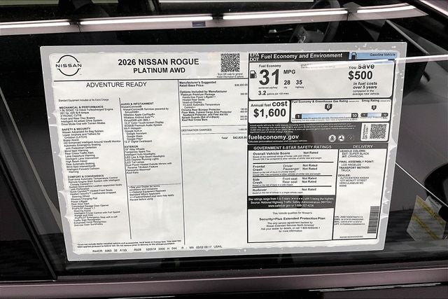 2026 Nissan Rogue Platinum AWD - Premium Package