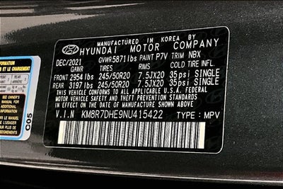 2022 Hyundai Palisade Calligraphy AWD-Dual Moonroof-Adaptive Cruise-Htd/Cooled Leath